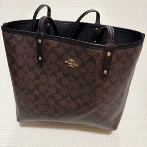 Coach Reversible City Tote in Signature PVC